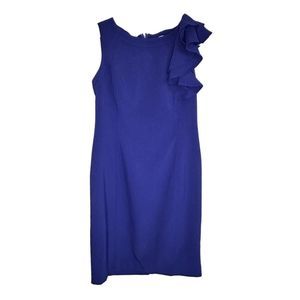 Calvin Klein Blue Sleeveless Aline Dress, Size 8, Pre-owned